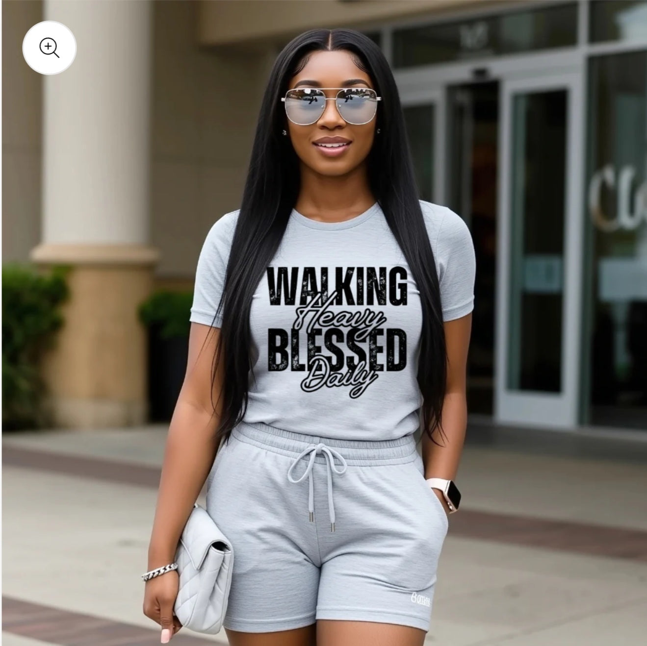 WALKING Heavy, BLESSED Daily – Faith-Inspired T-Shirt