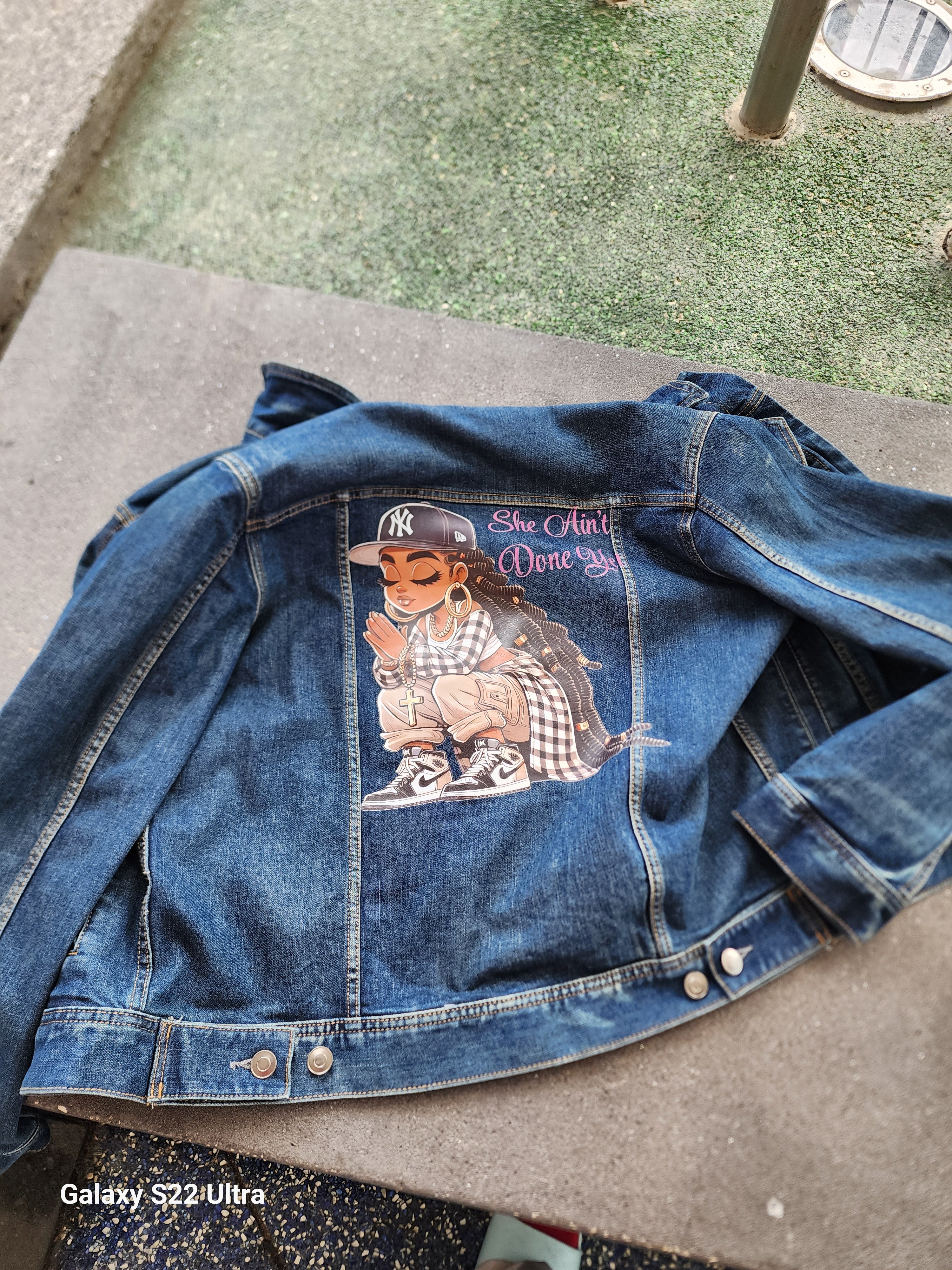 SHE AIN’T DONE YET – Statement Jean Jacket