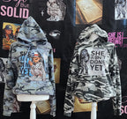 SHE AIN’T DONE YET – Camouflage Hoodie