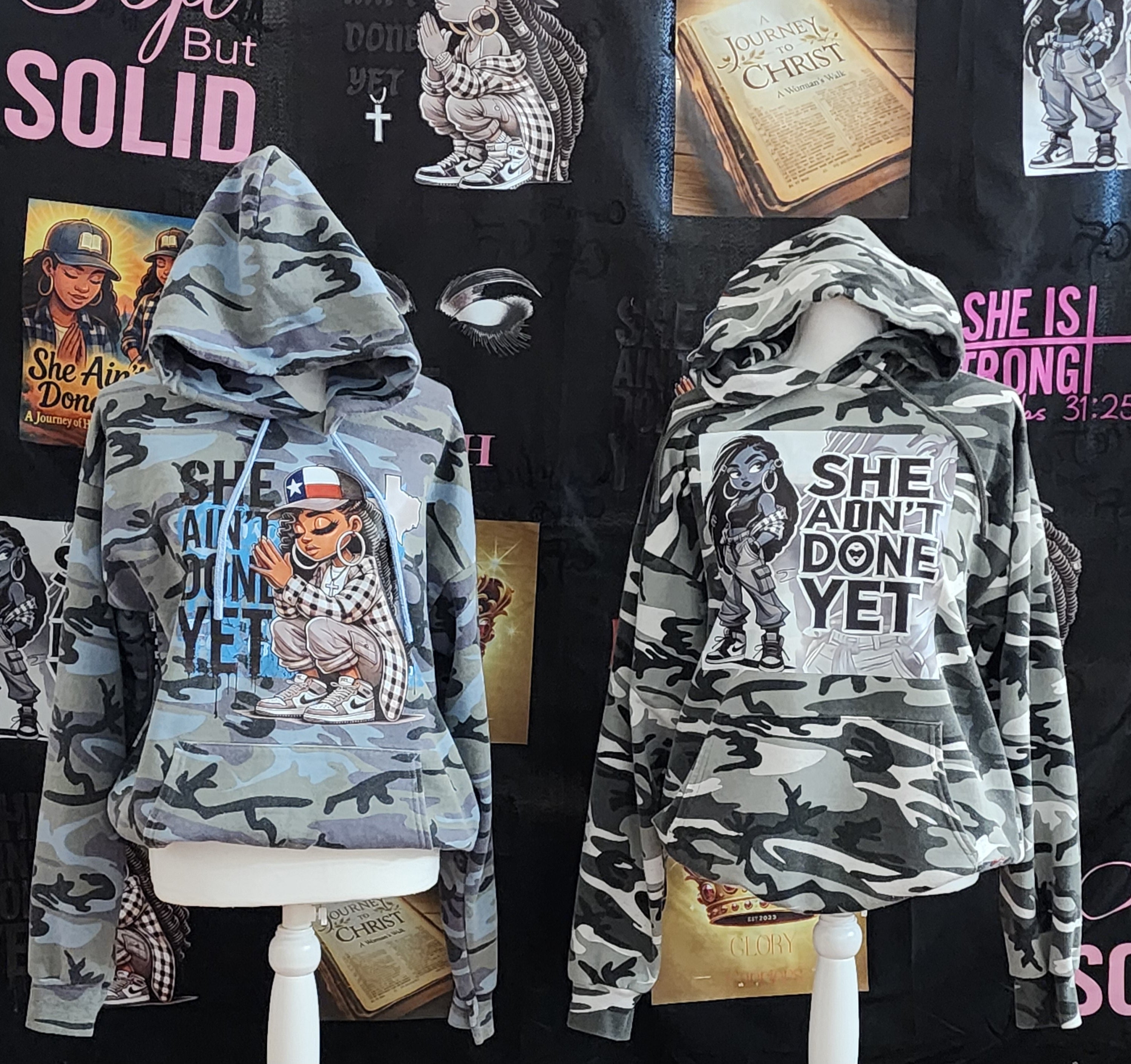 HE AIN’T DONE YET – Camouflage Hoodie